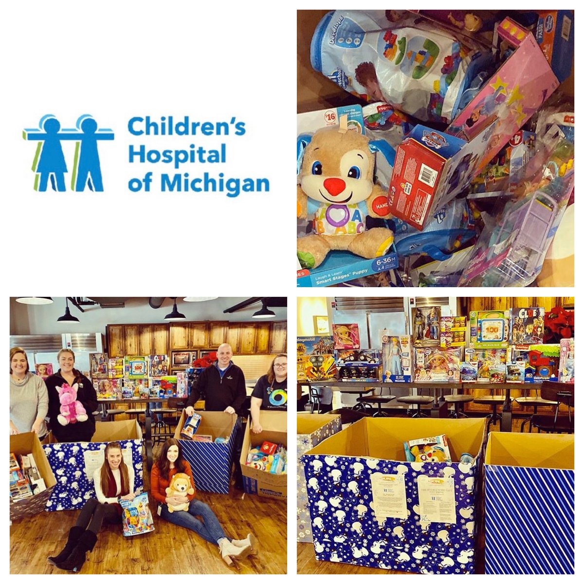 SunCareers's tweet photo. 'Tis the season for giving! Sun Unity held a toy drive for the Children's Hospital of Michigan and there was an overwhelming response from our team members to give back by generously filling boxes of newly donated toys! π§Έπ #SunCommunities #SunUnity #ChildrensHospitalOfMichigan https://t.co/6N6YzfcRrc