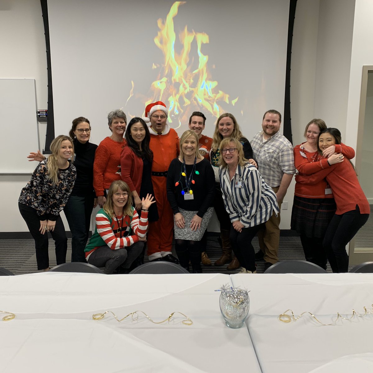 tracybumsted's tweet photo. Santa George and the UME elves at the deans office holiday party! @OHSUSOM https://t.co/0GJnCekq7l