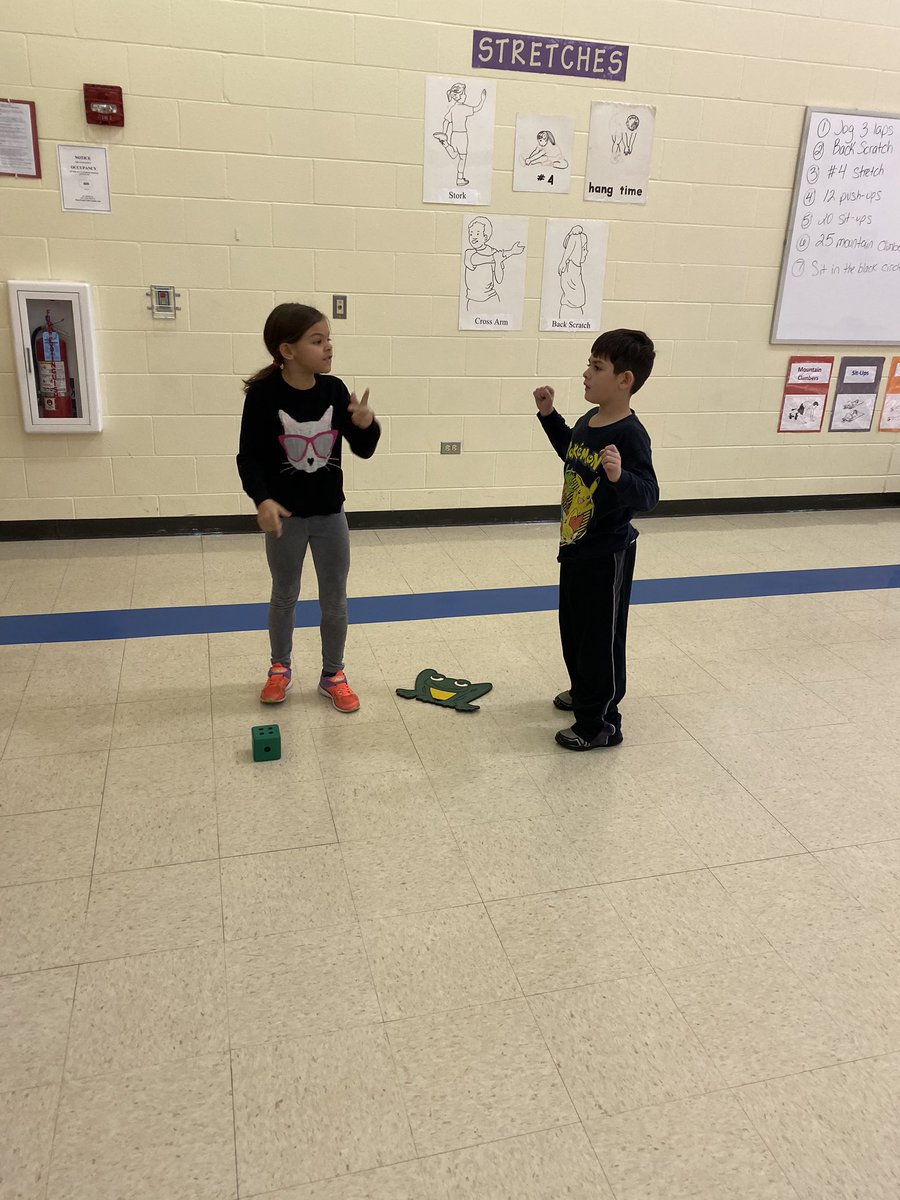 Third graders battled it out in Pyramid Battle for math fact fun and cardio wrapped in one fitness activity. Look at the intensity of some the kiddos! <a href="/D45North/">North School</a>