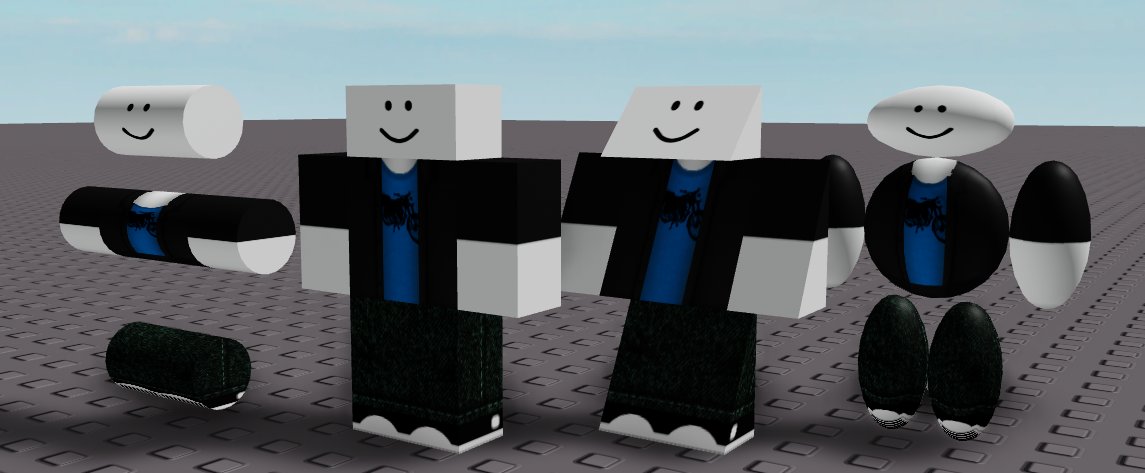 Dogutsune On Twitter Many Older Players Remember How Characters Looked Funny With Different Meshes Placed Into Them I Managed To Make Them R6 Bundles Those Will Be Used For The Body Changer - roblox how to make animations r6