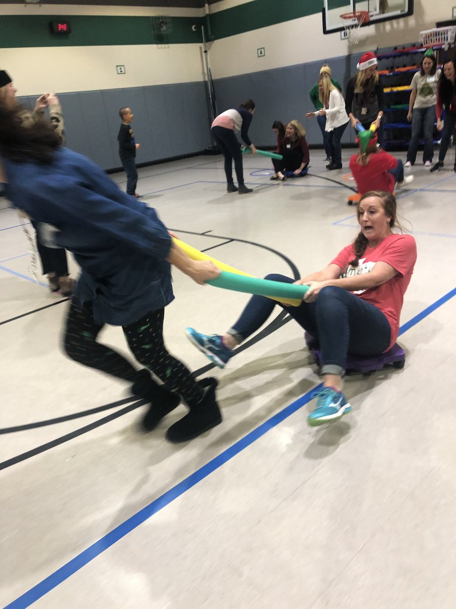 lindseyamcguire's tweet photo. Teachers like to play fun games too! Our staff came together to compete in our first annual Reindeer Games @LightFarmsElem!! #leadthewaylf https://t.co/3sBjzFHzy0