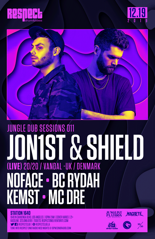 RespectClub's tweet photo. #TONIGHT #JungleDubSessions 011: @jon1st + Shield (LIVE), @NOFACEDJ @BcRydah @killah_kemst #mcDre at @station1640 Tickets:https://t.co/HD8ShYq5tL https://t.co/WDfImqmJa5