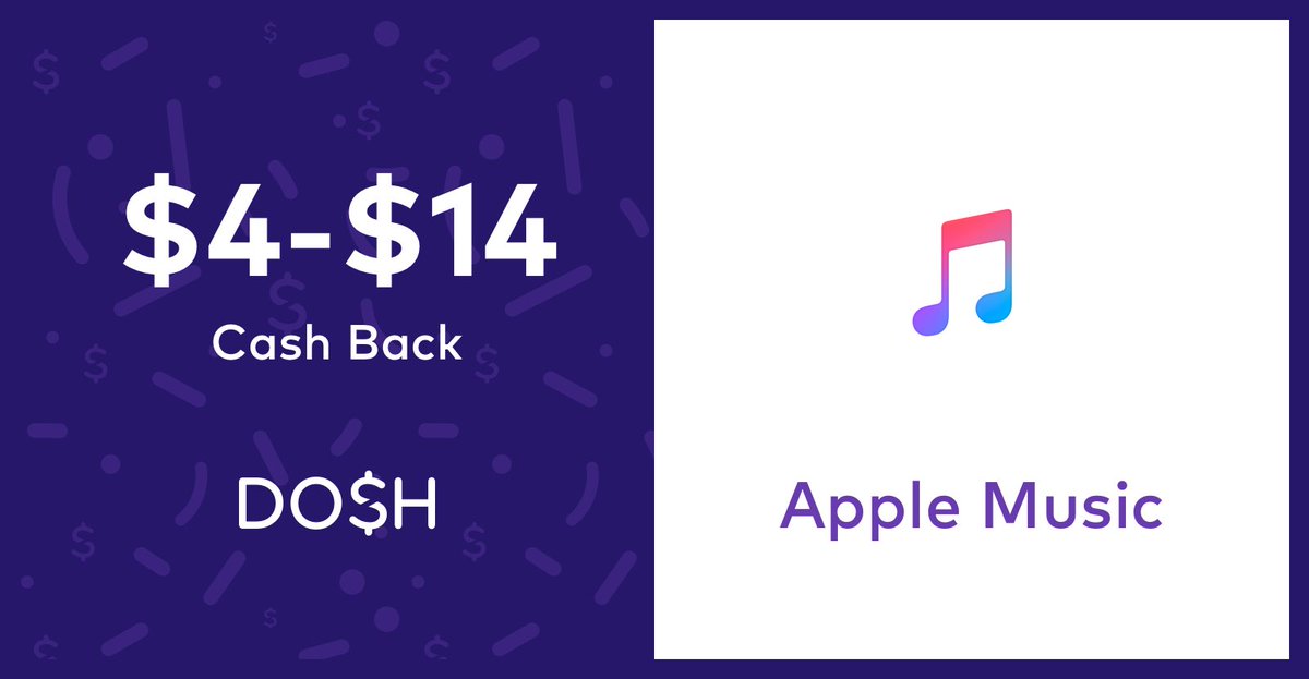 GaetanShanet's tweet photo. Hey! Check out this cash back offer at Apple Music from Dosh, the app that pays you automatically when you shop and eat! Download the app, link your credit or debit card, and start earning cash back automatically. https://t.co/bfJoc32bmC https://t.co/pVXTwYU1Ab