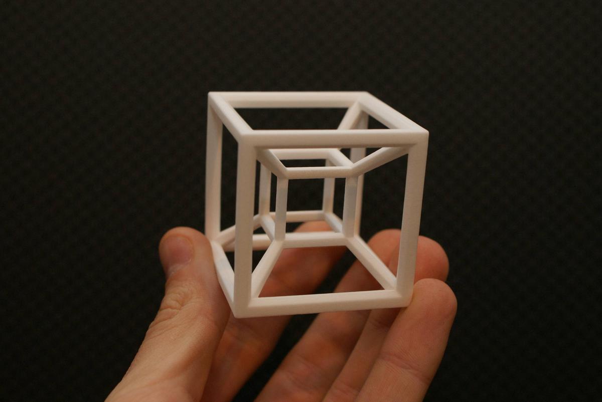 That's right. You're looking at the 3D (interpretational) shadow of a fourth dimensional shape. If you build the actual shape in question in 3D then truly you're holding the 3D shadow of a 4th dimensional shape. Like so