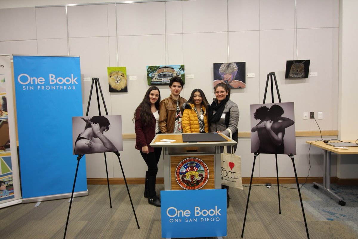SDCountyLibrary's tweet image. Here are some photos from this year&apos;s celebration of KPBS One Book Sin Fronteras selection, Patti Smith&apos;s memoir Eramos Unos Niños. There were presentations of artwork by students from UABC Mexicali followed by book club discussion at Imperial Beach!
#onebookonesandiego #kpbs
