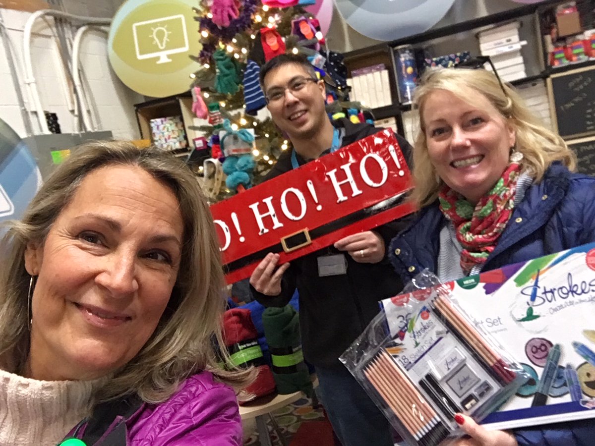 <a href="/FDESbcps/">Fifth District Elementary</a>, <a href="/foundationbcps/">The Education Foundation of BCPS</a> ... Mrs. Coulter getting tons of face paint ,
oil pastels and sketch kits!!!  Via arts arranged through the BCPS exchange ! What a fun ho, ho, ho had by all.