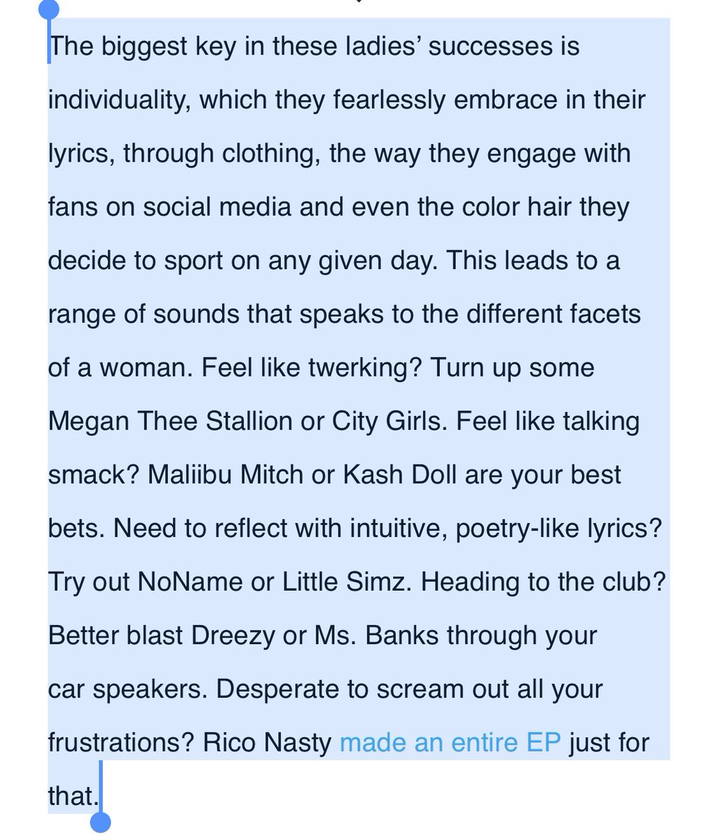 AFeminineFuture's tweet photo. @BiancaEnRogue @rapsody @DJMissMilan @theestallion @Rico_nastyy Beautiful 👏💜 https://t.co/3dp7q9ztoR