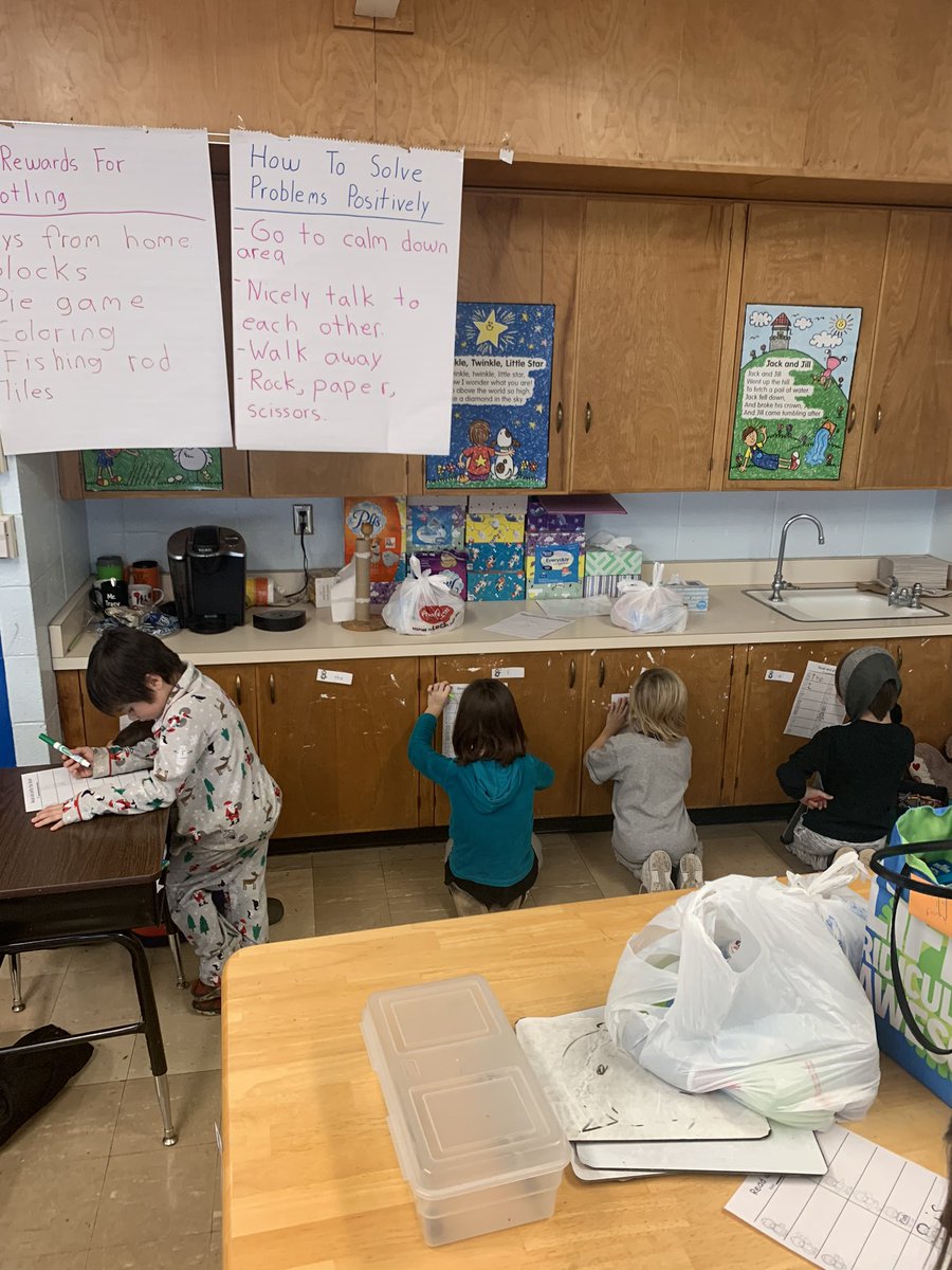TheTeacherTracy's tweet photo. Teaching in December isn’t hard if you know how to roll with the crazy. Ss were having a hard staying seated so we played Read and Write the Room. #iteach #iteach1st #literacy https://t.co/6K48ZqjoTf