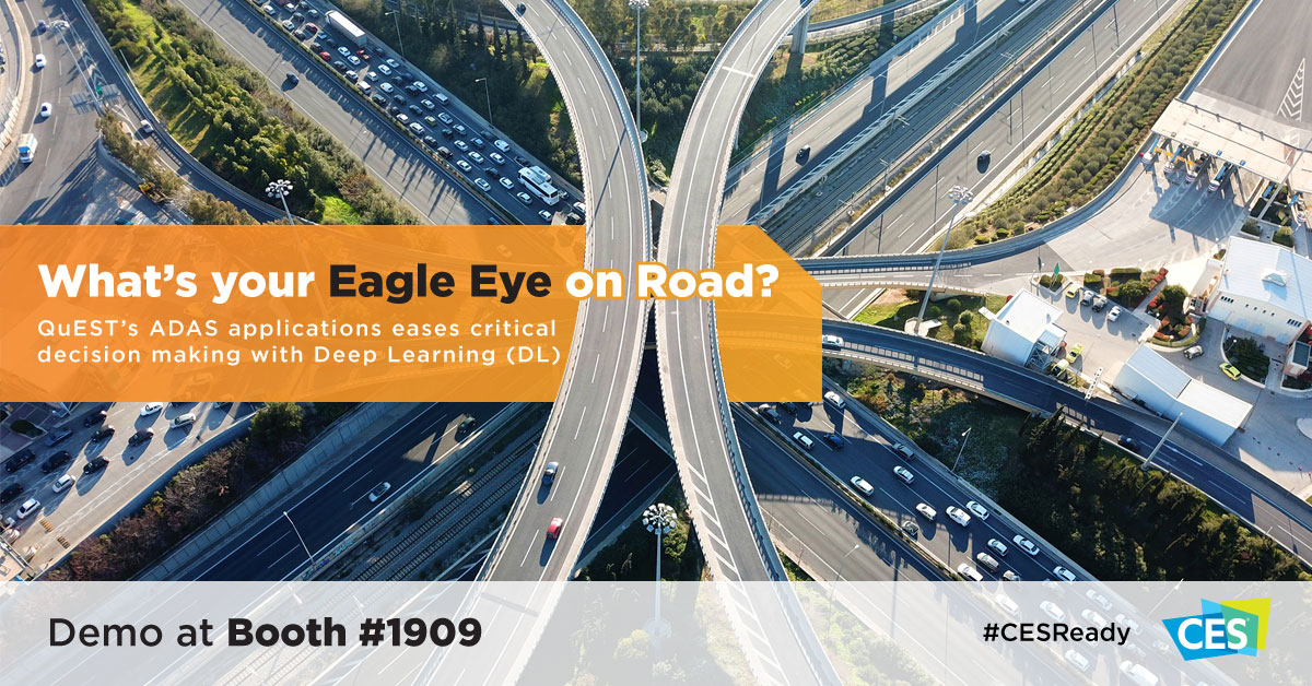 Quest_Global's tweet photo. QuEST Global will be showcasing how deep learning will improve vehicle safety! 
Meet us @ booth #1909 to know more! #DeepLearning #ADAS #CES2020 #CESReady https://t.co/Y7uh65cE9Z https://t.co/7Y6XdxLh0Z