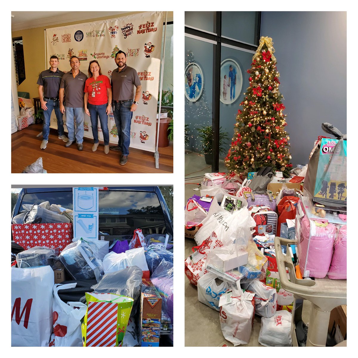 CuraScriptSD's tweet photo. Each year, our Voice of the Employee team hosts @newhopeforkids annual toy drive  at our Lake Mary office. This week, the VOE team dropped off a truckload of gifts donated from employees. #CuraScriptSDCares #CaringForThoseWhoCare #NewHopeForKids #ToyDrive #CentralFlorida ♥ https://t.co/wnDpppbjdv