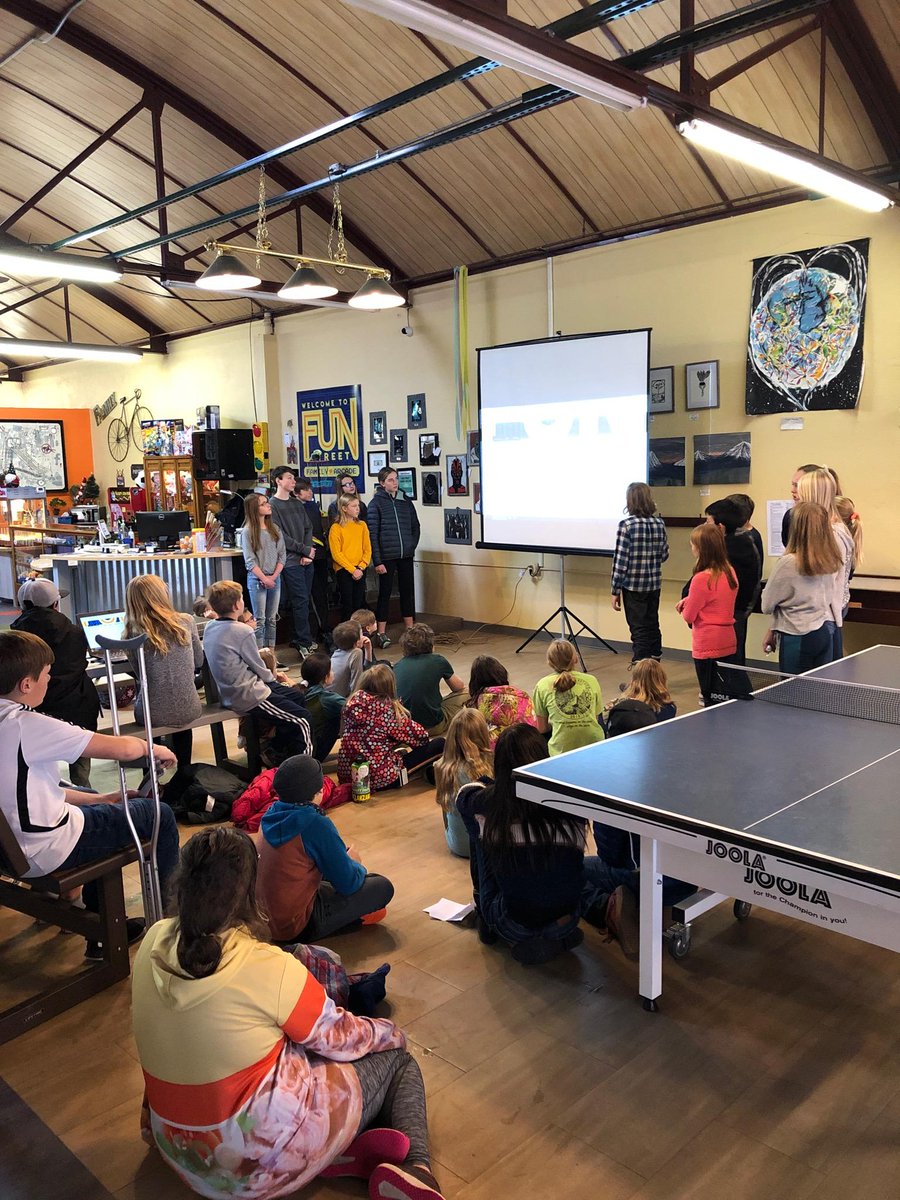 Students at Crest Academy Salida present the websites they designed for local businesses through the Small Business, Big Impact performance task.  Interested in this type of #careerready #PBL? Visit americaachievesednetworks.org/performance-ta… to learn more!