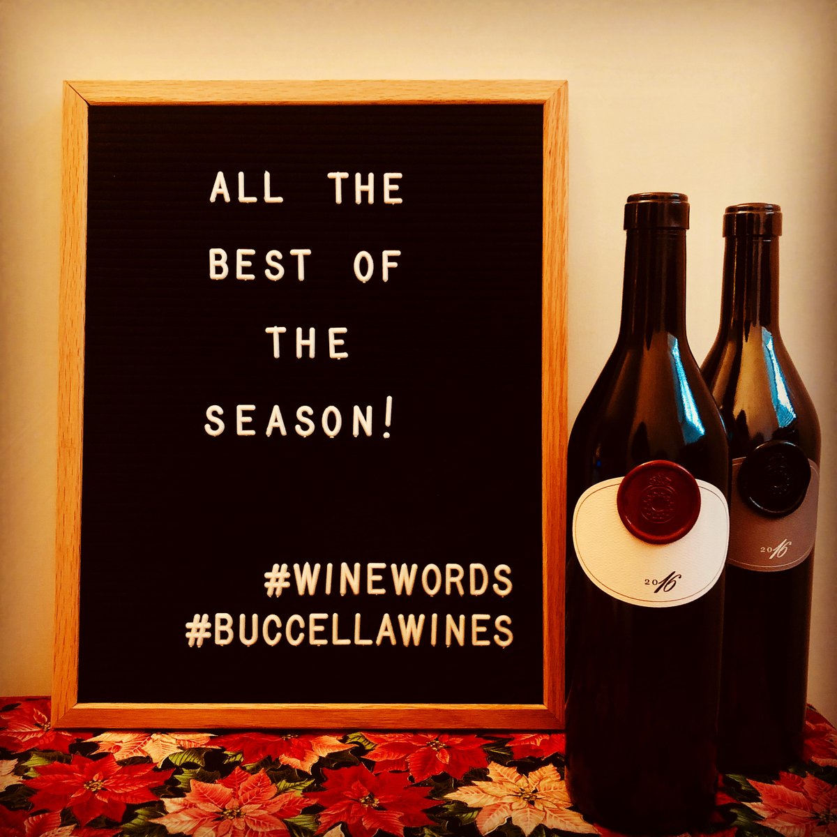 BuccellaWines's tweet photo. All the Best of the Holiday Season from Buccella wines!

#Buccella #BuccellaWines #LuxuryWine #Napa #NapaValley #VisitNapaValley #Wine #Wines #Cabernet #NapaCabernet #Merlot #MixedBlacks #CabernetSauvignon #HolidayGift #Luxury #YouCanSipWithUs #Holidays #Christmas https://t.co/79erSap3HD