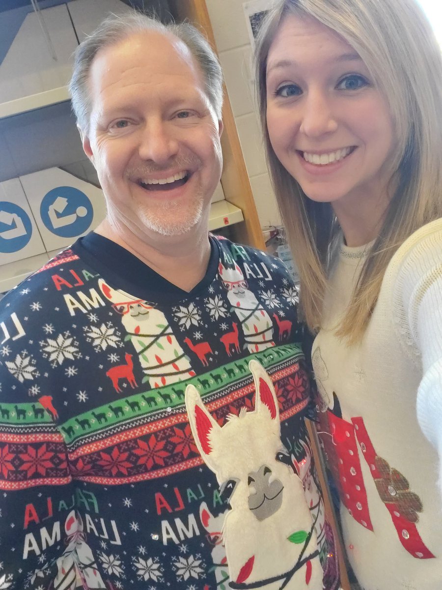Festive sweaters make for a fun environment the day before winter break! <a href="/dougbirk/">Doug Birk</a> #sd113a #rvican