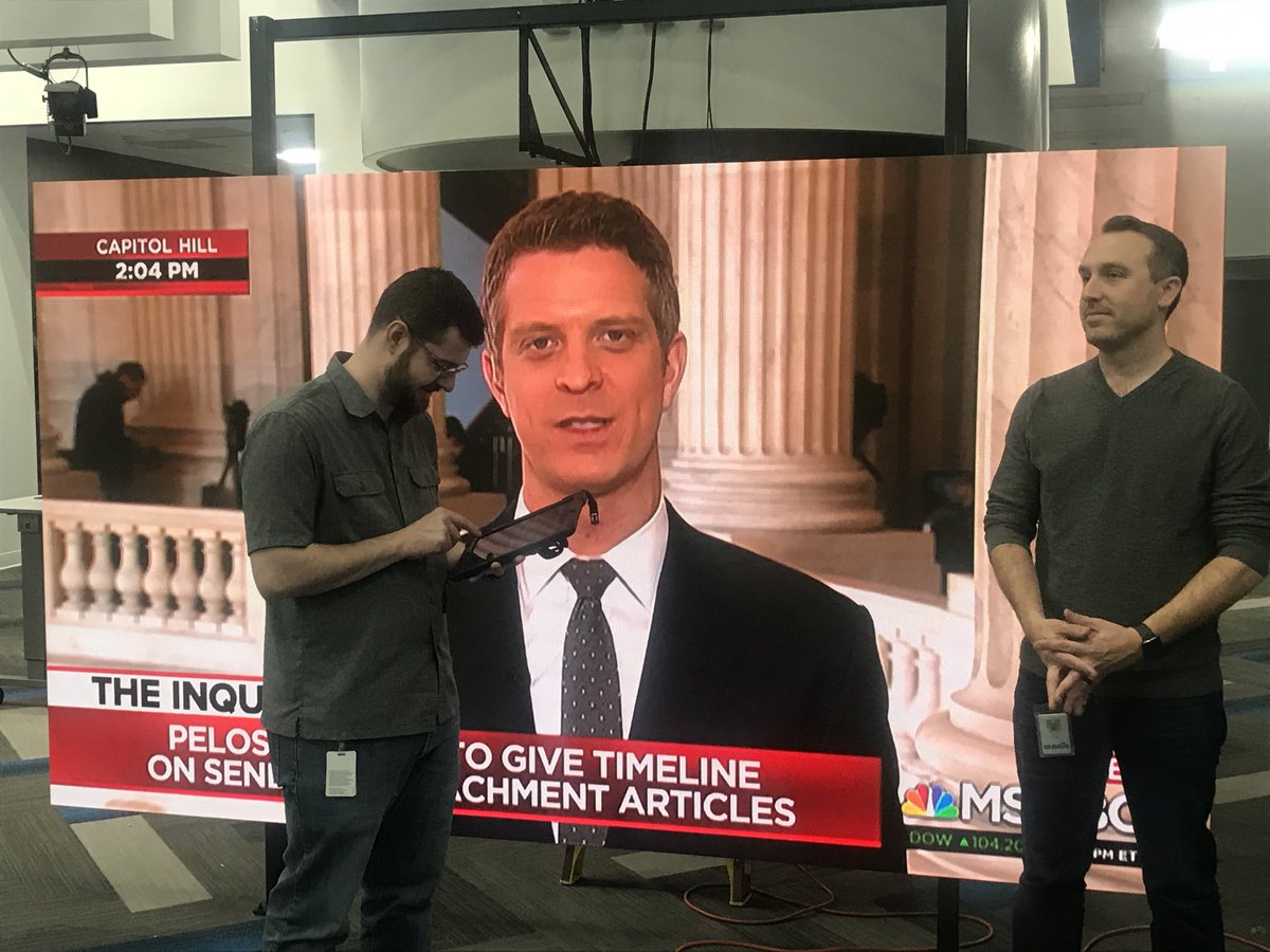 That’s a whole lot of ⁦⁦<a href="/GarrettHaake/">Garrett Haake</a>⁩.  New, big ⁦<a href="/wusa9/">WUSA9</a>⁩ newsroom monitor coming to your living room/mobile device soon.