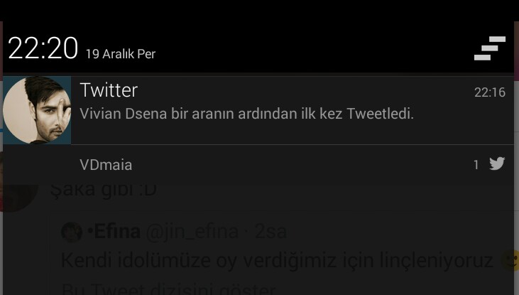 Bir ara mı ? Uzuuuun bir ara demek istedin sanırım ve bildirimi bana yeni geldi inanamıyorum 😮 <a href="/VivianDsena01/">Vivian Dsena</a>