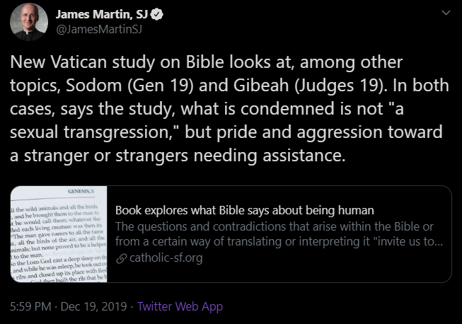 RadicalCath's tweet photo. Jesuits: "There's nothing wrong with homosexuality."

Catholics: "The Bible clearly condemns it."

Jesuits: "What? Jesus said to love one another."

Catholics: "He also sent fire from heaven to destroy sodomites."

Jesuits: "No way."

Catholics: "Yes way."

Jesuits: https://t.co/YN7nZcmZGf