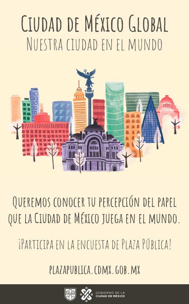 ixetl's tweet photo. ¿Es la #CDMX una ciudad global? 
Participa en la encuesta y contribuye con tu opinión a la construcción de la estrategia internacional de nuestra ciudad 

https://t.co/TmXV8nk0V4 https://t.co/Lb5rnjbPvJ