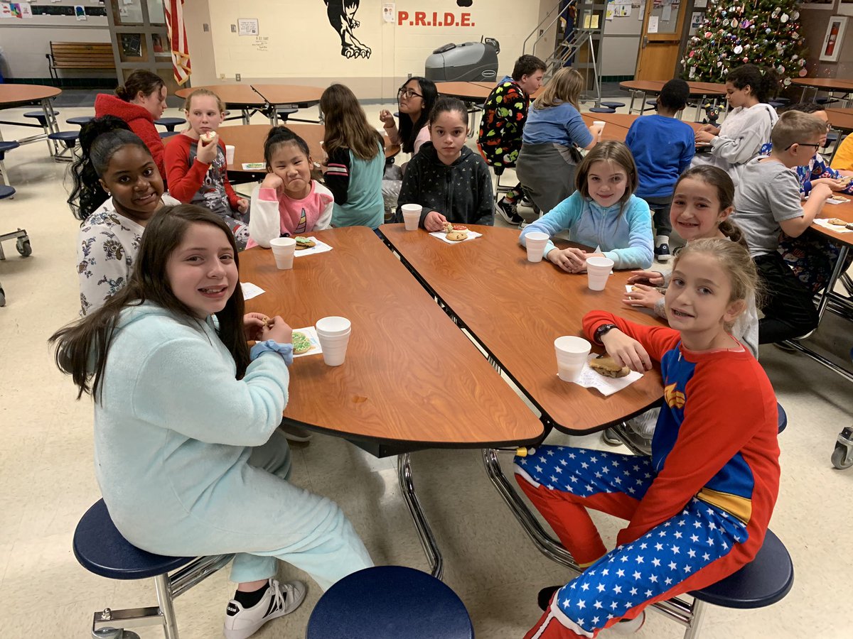 Enjoying a cookie and milk break. Thank you PTO!! <a href="/NH_Elementary/">NH Elementary</a>