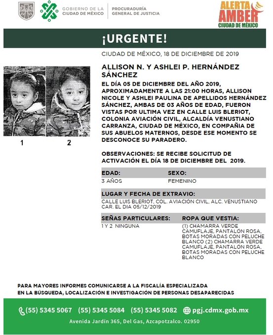 Imagen_Mx's tweet photo. #AlertaAmber|🚨 Buscamos a Allison y Ashlei, tienen 14 días desaparecidas https://t.co/fjGTfUVchR

#SúmateYComparte https://t.co/RJigQKr4qs