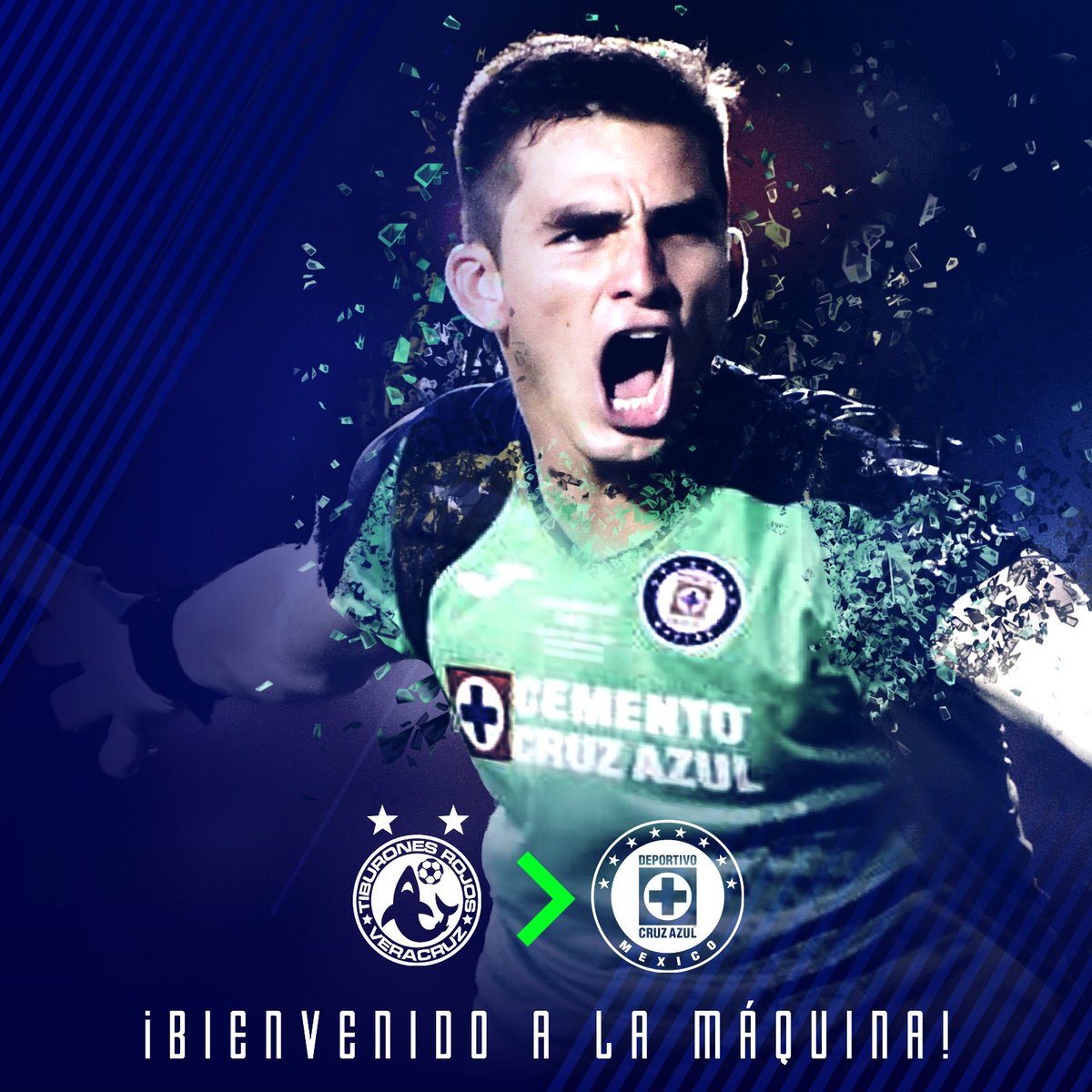 CruzAzul's tweet photo. 🔵OFICIAL🔵
@sebastianj_97 es el primer refuerzo de La Máquina. 
¡Vamos, Sebas! 🧤
Ahora sabrás porqué Cruz Azul es #UnaFormaDeVida https://t.co/fQsL1kuhU7