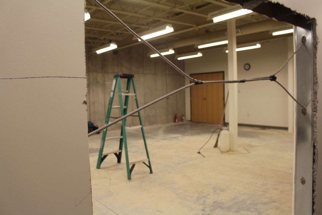 Dragon's Den is a GO! Demo began today to build our new community space, starting with the north end and teacher's lounge - construction team will be working through the break to get a strong start! #DragonsDen
