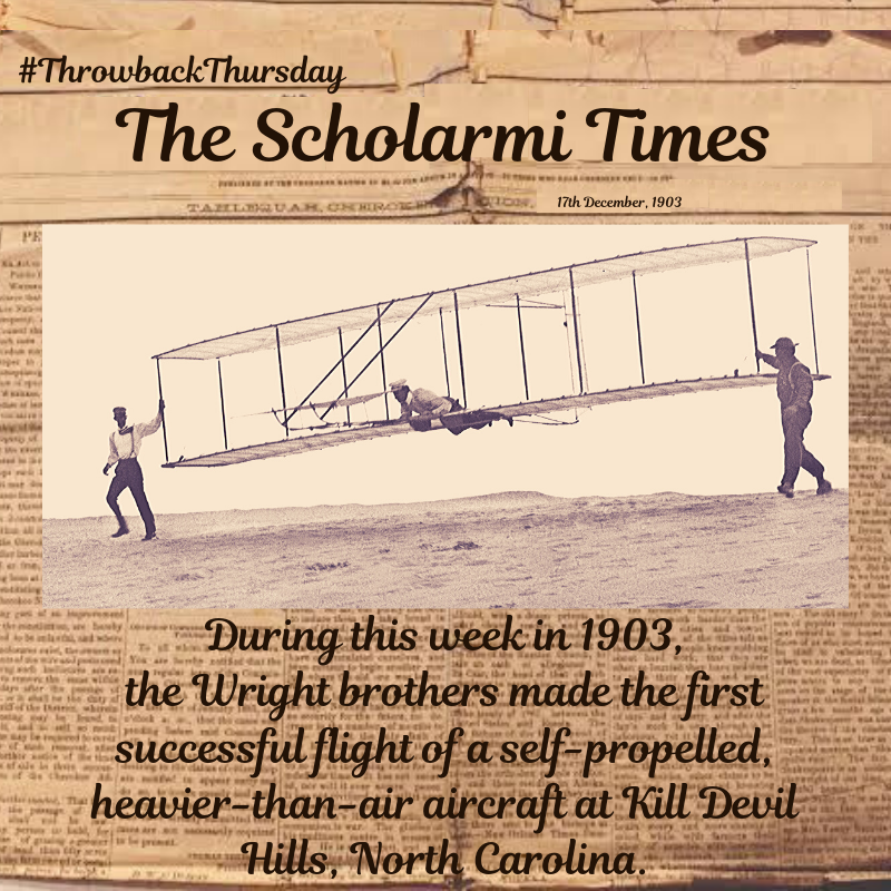 scholarmi's tweet photo. #Throwbackthursday Check out the most interesting events that took place during this week in #aviation, #space &amp; #Politics 

#tbt #ScholarmiTimes #Scholarmi #history #facts #trivia #thursday #jeudi #jueves #FelizJueves  
#wrightbrothersday #NASA #germany #BerlinWall https://t.co/EtNMJaMqlw