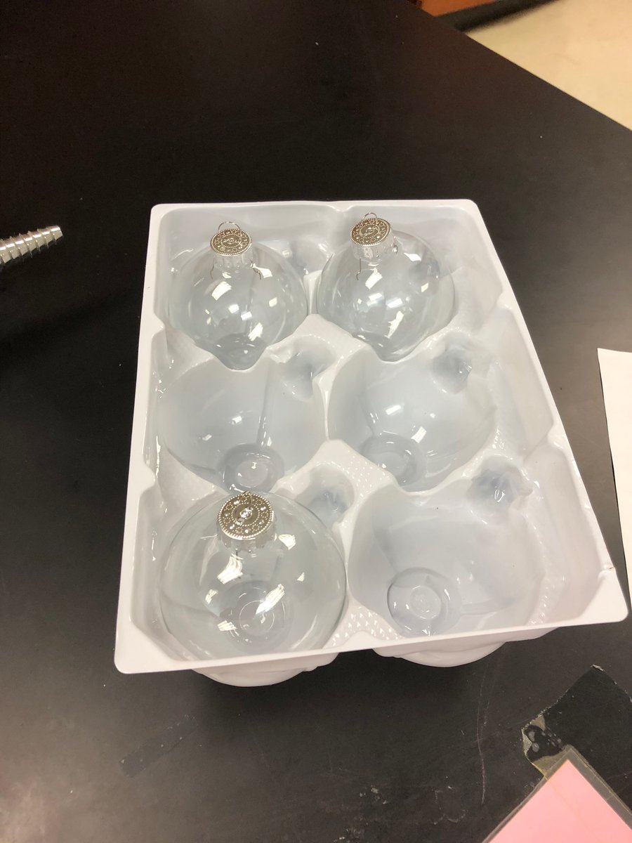TwiningChem's tweet photo. Today AP Chemistry explored the redox reaction of silver plating. Everyone made a silver plated glass ornament to take home ❤️ #chemistryrocks #PrideIn5 #DFHSScience #Foxpride https://t.co/EWEERYQDBX