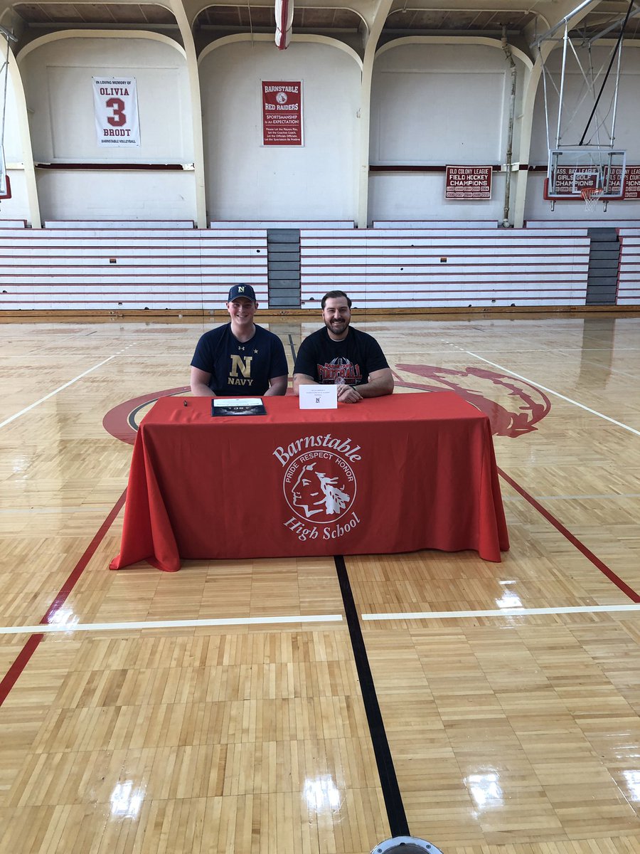 CoachJatkola's tweet photo. Congratulations to @DecMori on signing his national letter of intent to @NavyFB . Huge accomplishment for Declan and a huge day for the whole Barnstable Football program! #stablemade https://t.co/G9jiyNtdni