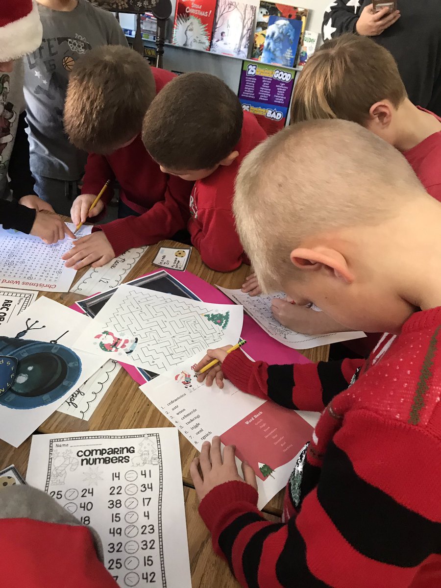 SES_thirdgrade's tweet photo. Our Christmas Escape Room 2019 is off to a great start! #connectses #bulletpride https://t.co/SaMV5N94dm
