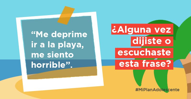 #Verano ⛱ "Me deprime ir a la playa, me siento horrible" 🙁😔

¿Alguna vez dijiste o escuchaste algo parecido? 
⭐ No te dejes afectar por los estereotipos. Para sentirte bien con tu cuerpo no tenés que cambiarlo, solo tenés que aceptarte y quererte.