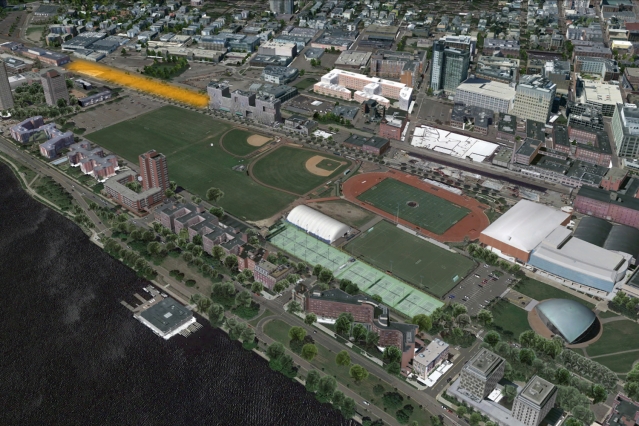 aerial view of campus