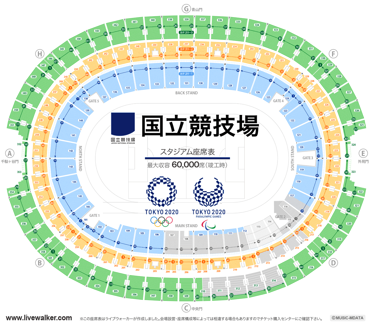 J1リーグ全クラブ スタジアム座席表 21年版