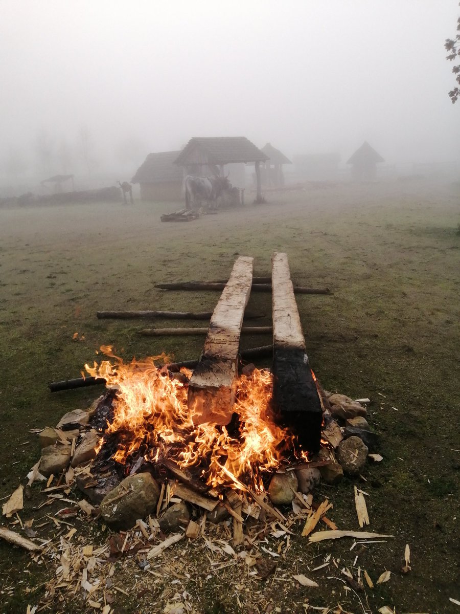 FLLauresham's tweet photo. We did it. Main posts and the beam are up. Lots of hard work payd off. Fyi: due to the increasing interest we will create a "pit-house blog" to document and present the progress of the (re)construction. It will go online in January.
#experimental #lauresham #pithouse https://t.co/3ActO9GSoq