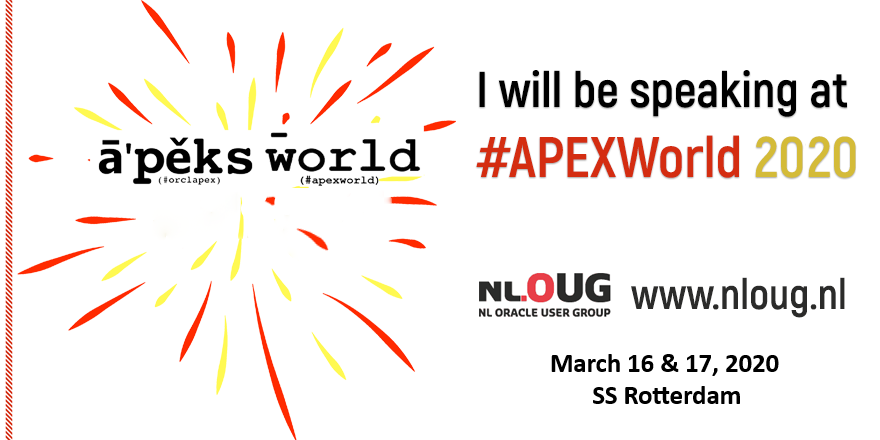 kevinthyssen's tweet photo. I will be speaking, for the first time ever, at #APEXWorld20! Want to build an awesome Interactive Map in APEX, then join my session. So excited! 😱 Thanks @nl_OUG ! #orclapex https://t.co/INR7Wi2may