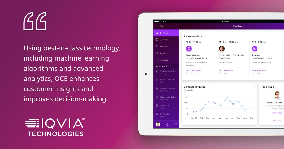 IQVIA_global's tweet photo. Exciting news! @AstraZenecaUS has selected IQVIA's Orchestrated Customer Engagement (OCE) to establish its "Field of the Future." Get all the details here: https://t.co/arFMnNNdkQ #IQVIATech https://t.co/d6QaxO00sB