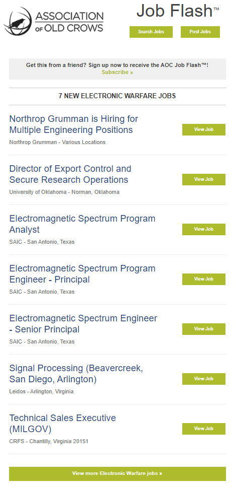 AOCrows's tweet photo. 7 new electronic warfare jobs https://t.co/ZzPELl2Mj7 @northropgrumman @NG_Careers @SAICinc @LeidosInc @crfs @UofOklahoma #JobFlash #Jobs #JobSeekers #JobOpenings #Careers https://t.co/QLeSytvbHB