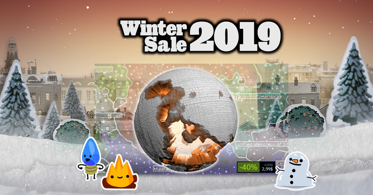 Galimulator's tweet photo. Pick up the number one Galactic Empire Simulation on Steam at 40% discount for just $2.99! That's a lot of empires for your money! #steamwintersale https://t.co/Wy5q3SDes2