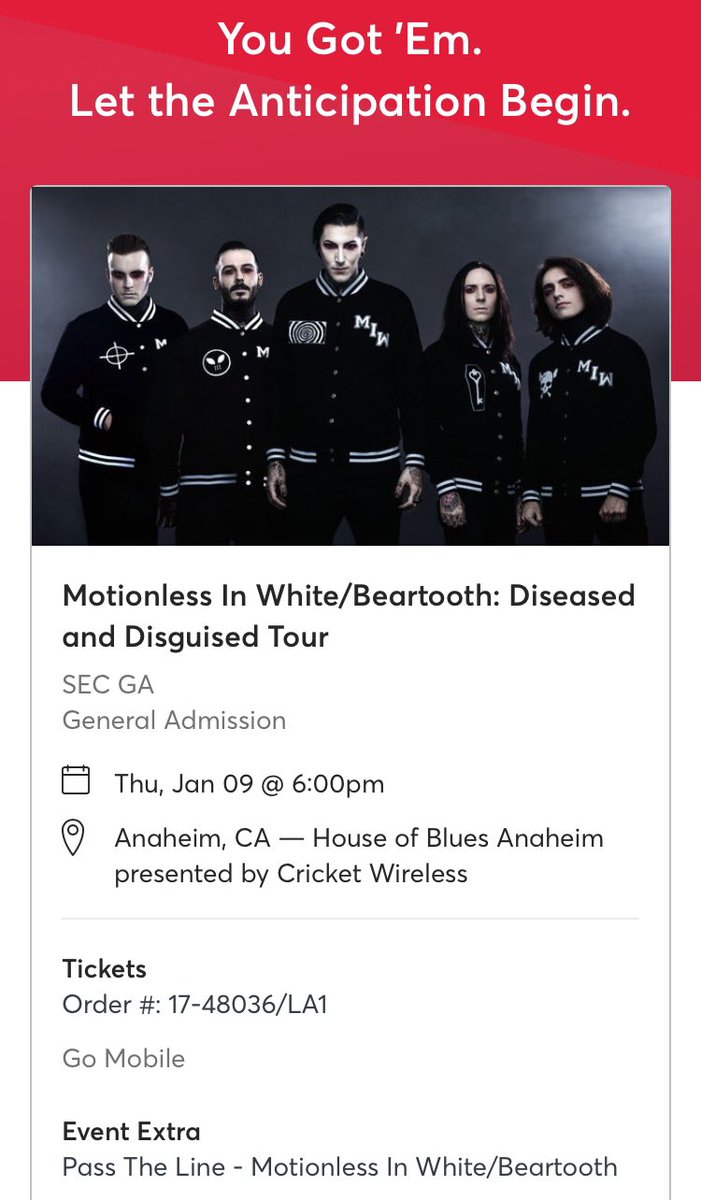 IM SO FUCKING EXCITED TO SEE <a href="/MIWband/">Motionless In White</a> LIVE !!! My favorite band, top of my list for years and I’m finally finally getting to see themmmm! AND <a href="/BEARTOOTHband/">Beartooth</a> !! IM SO EXCITEEEDDDD😭😭🥺🥺💖💖💖