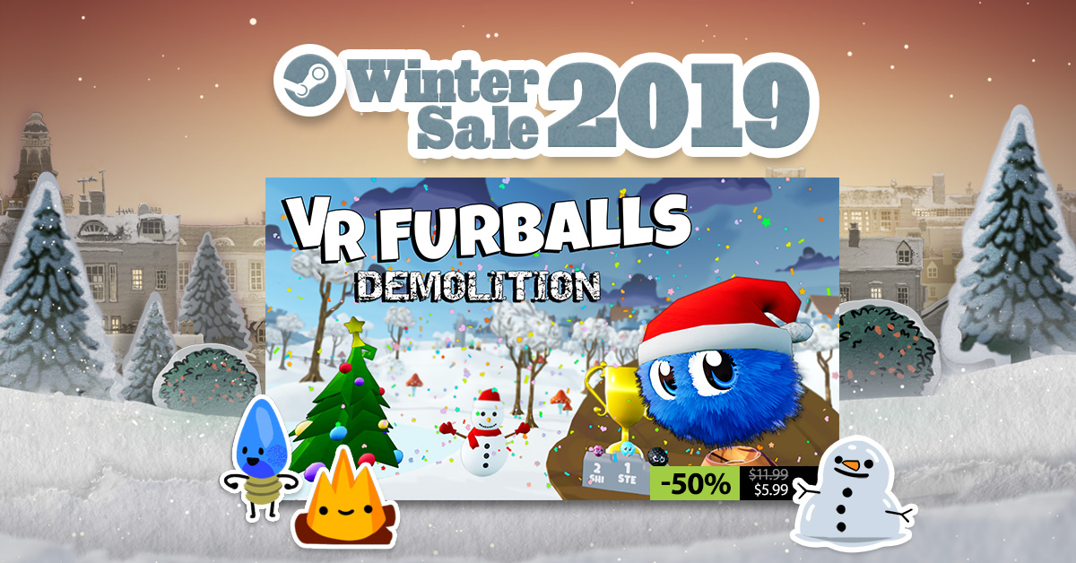 VRFurballs's tweet image. VR Furballs - Demolition is 50% off during the #SteamWinterSale 💸