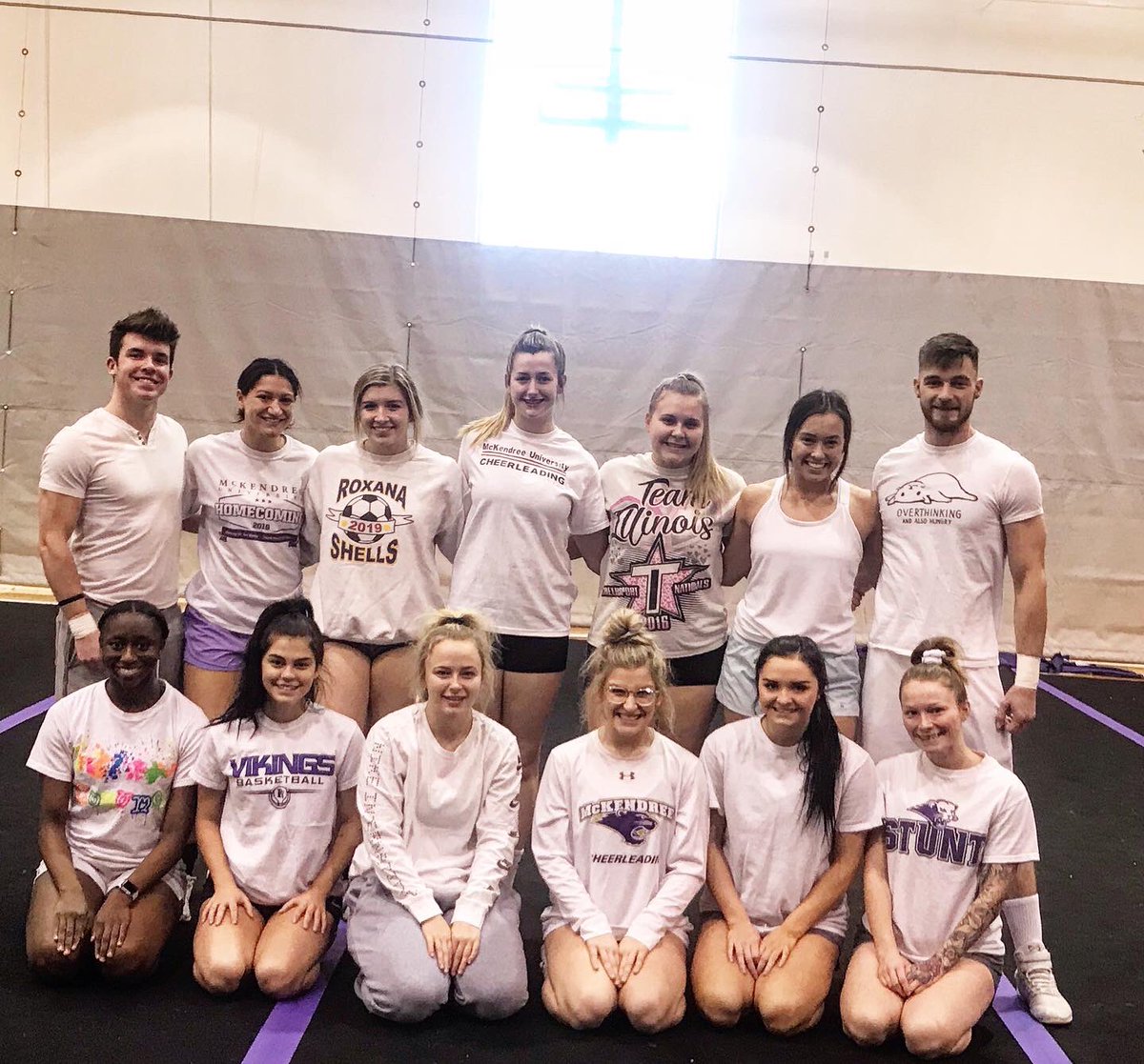 McKcheerleading's tweet photo. 🔥HELL WEEK #1– day 4🔥 WHITE OUT!  #hellweek2019 #redemption #worlddomination #bearcatsunleashed #mckcheer https://t.co/6LDsBht0Gc