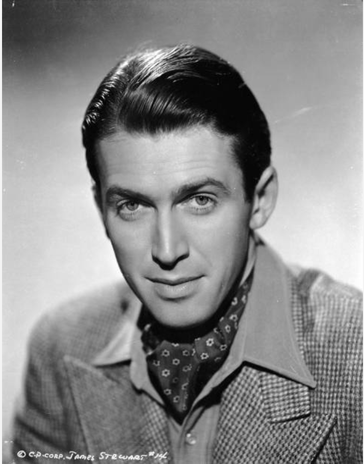 James Stewart, 1938, portrait, spotted cravat