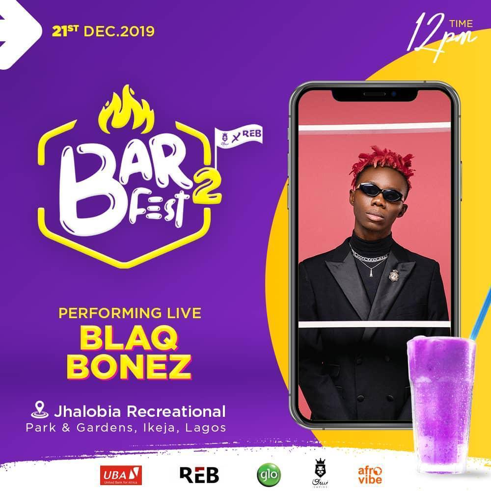 AkinbodeJoy's tweet photo. It will be massive as @BlaqBonez
@heis_rema will be live @Barfest19
#BarFest2
Gonna be loudπ₯π₯π₯ https://t.co/pNQIupMTw5