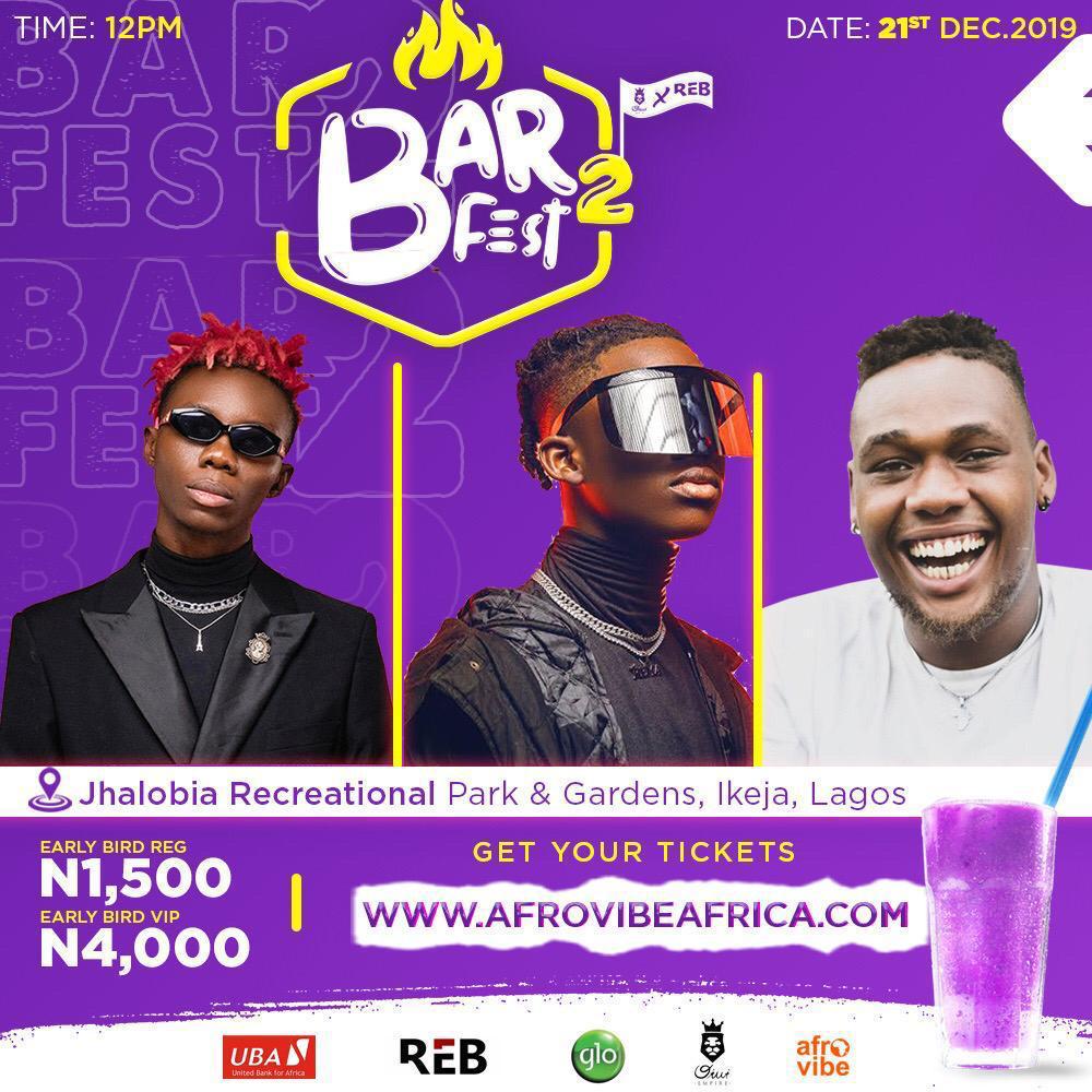 AkinbodeJoy's tweet photo. It will be massive as @BlaqBonez
@heis_rema will be live @Barfest19
#BarFest2
Gonna be loudπ₯π₯π₯ https://t.co/pNQIupMTw5