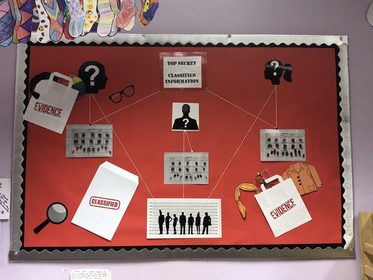 KatarinaLydiaA's tweet photo. So happy with my classroom so far! #year5 #nqt #spytheme #immersiveclassroom https://t.co/OlZ1q0UFxJ