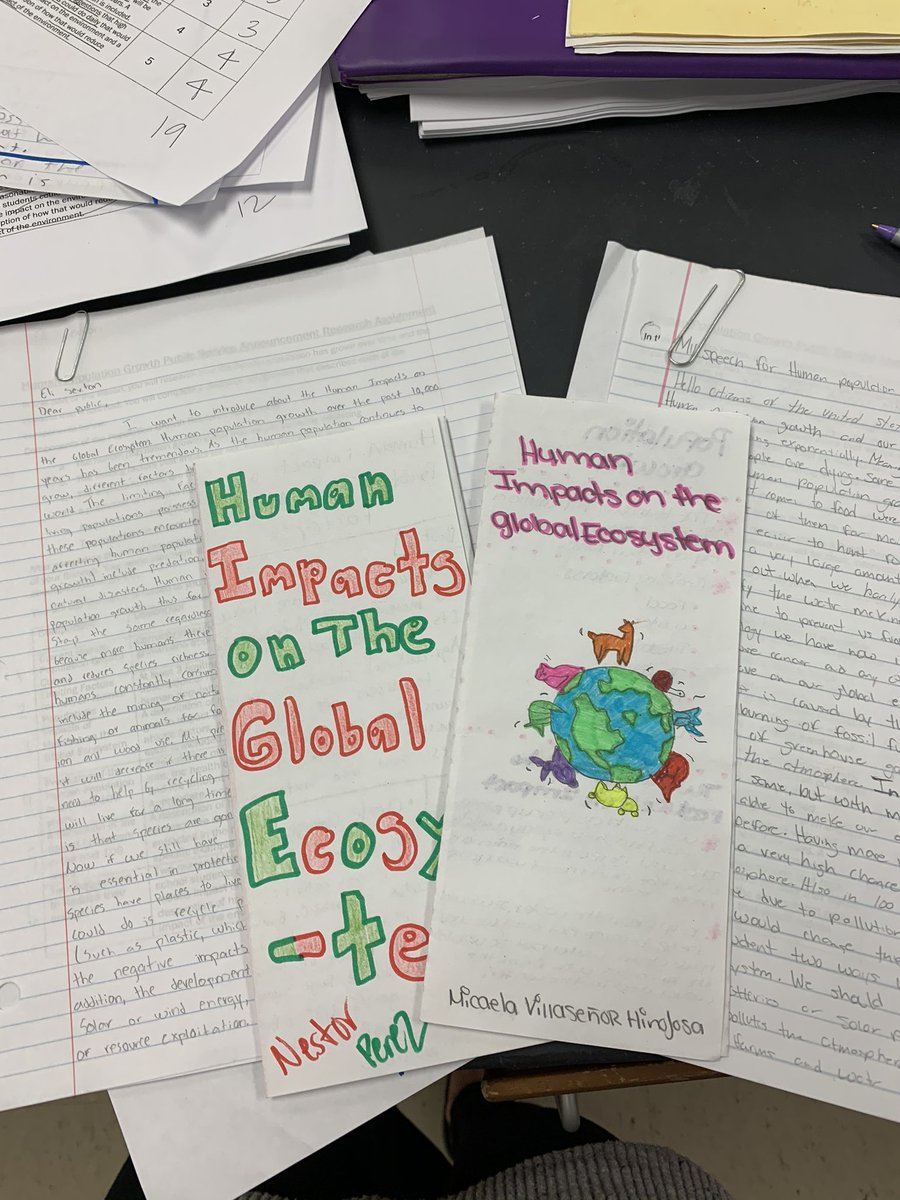 Backpack upload day @SHSOurHouse and my students have some pretty good ideas on how to make positive impacts on the environment #jcpsbackpack #GlobalCitizen #effectivecommunicators