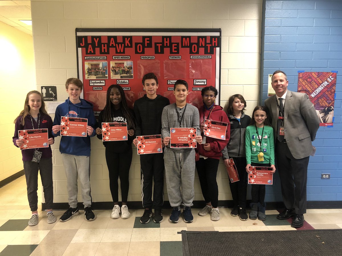 IB Jayhawks of the month-Nominated by their teachers for being Principled. Congrats on setting a great example for your fellow classmates here at Julian Middle School. #oakpark97 #julianworks