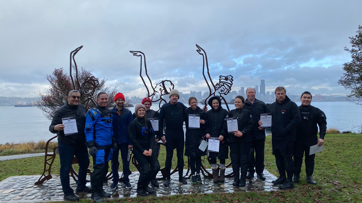 ScubaScribbles's tweet photo. There is little that compares to the joy of witnessing someone fall in love with scuba. This weekend, up in Seattle, I passed the rigorous @PADI Instructor Examination. I am thrilled to begin teaching when the paperwork clears. #scubadiving #pnwdiver #adventure https://t.co/DfNCKFeh9T