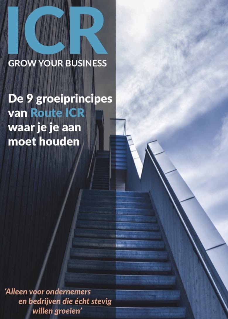 Ondernemen is simpel, maar het moeilijkste wat er is, is simpel ondernemen. Een gebrek aan vooruitgang is daarbij een belangrijke valkuil! In ons whitepaper maak je daarom kennis met de 9 groeiprincipes van Route ICR: incontrolrating.com/groeiprincipes