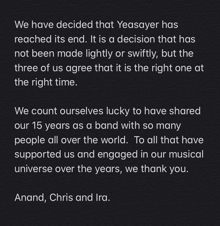 Yeasayer tweet media