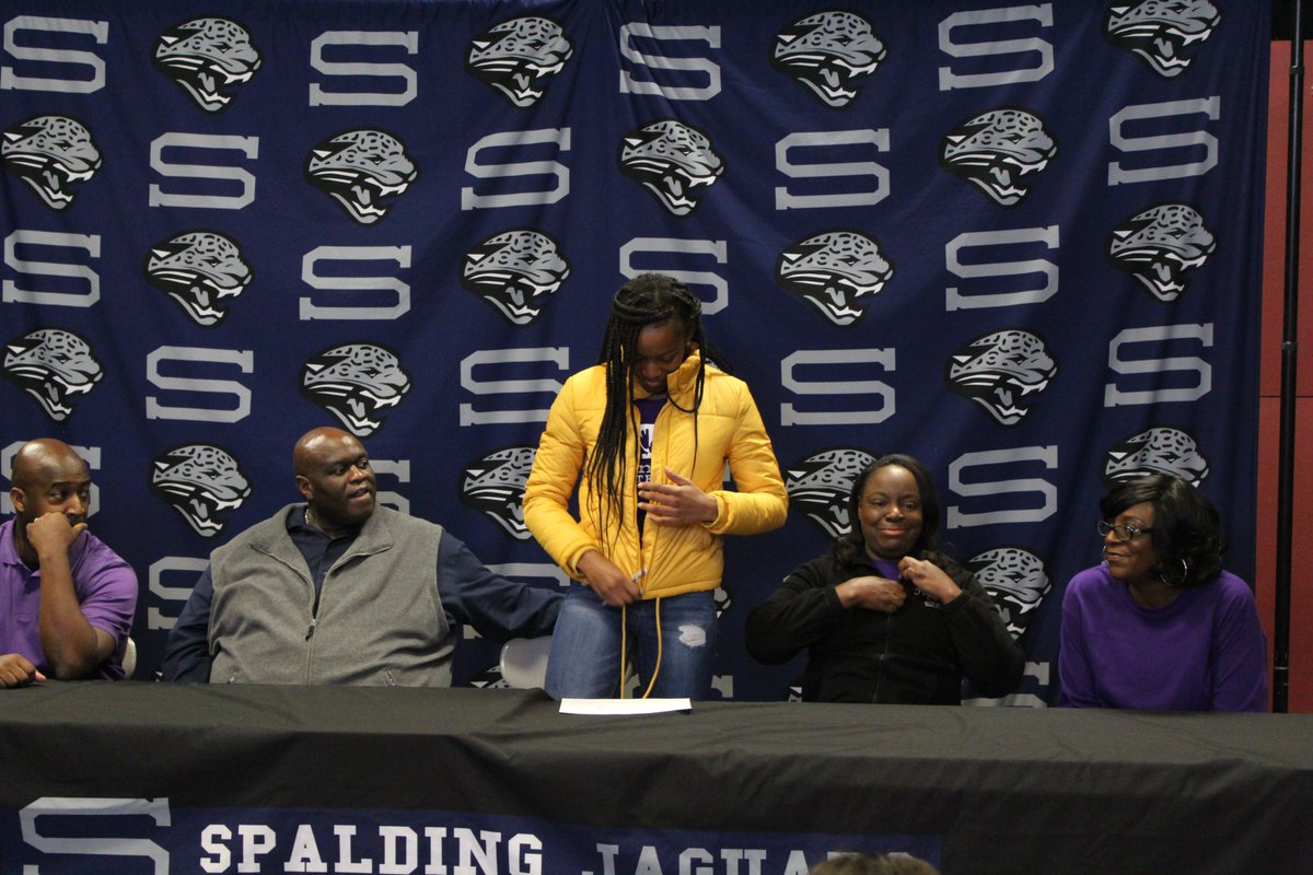 GriffinSpalding's tweet photo. Congratulations to @SpaldingHigh track and field student athlete Trenia Stephens who signed an athletic scholarship with @tennesseetech 🎉 #JagsOnTop #SHSSigningDay https://t.co/YH1pLCbUkI